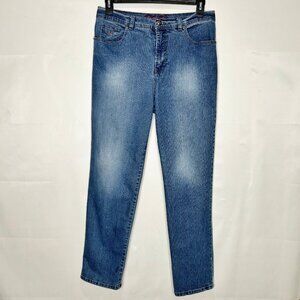 Gloria Vanderbilt Woman’s Jeans 14 High Waist Straight Leg Embroidered Pockets